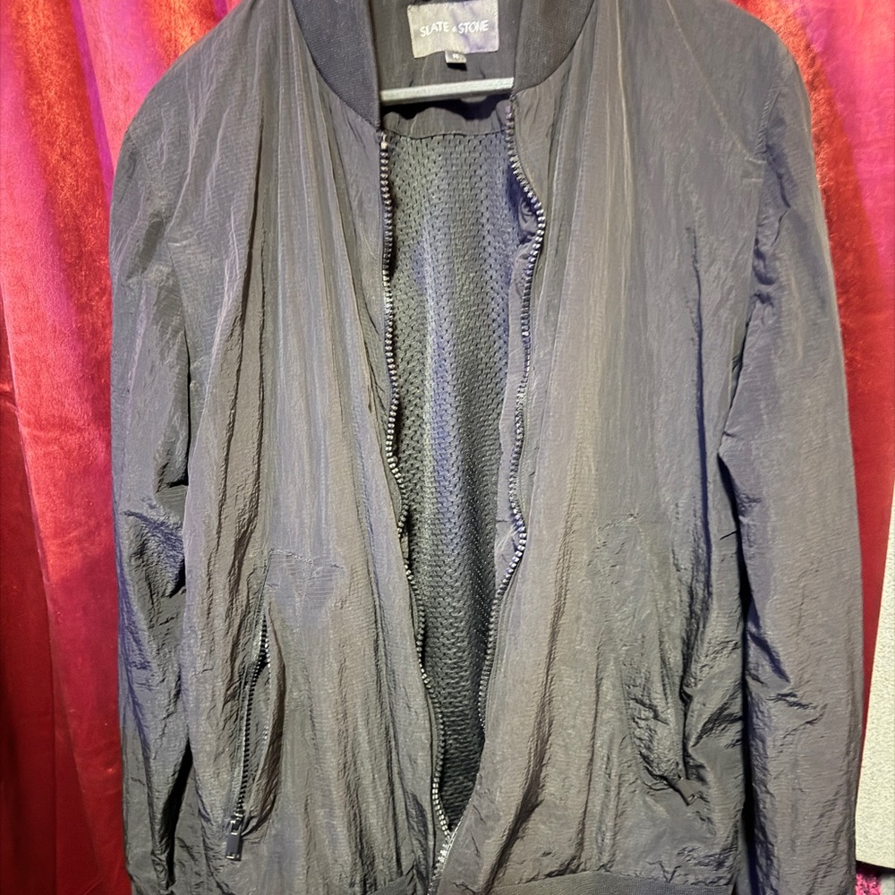 Slate & Stone Black Bomber Jacket